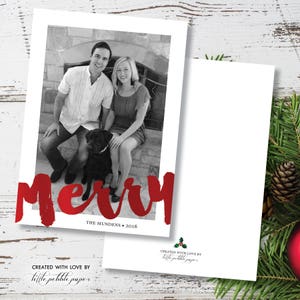 Biglietto di Natale per famiglie stampabile, Cartolina di Natale fotografica, Buon Natale, Cartoline di Natale metalliche, Cartolina di Natale personalizzata, Stampabile