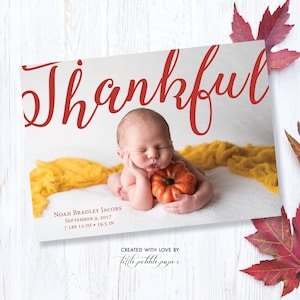 Faire-part de naissance de Thanksgiving, Carte de nouveau-né de Thanksgiving, Faire-part de bébé, Bébé citrouille, Carte de Thanksgiving, Imprimable, Carte d’automne
