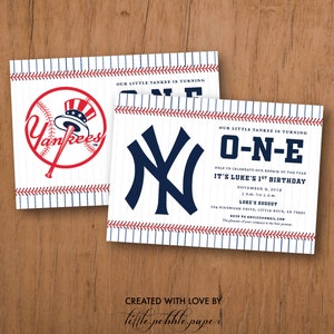 Invitation d’anniversaire des Yankees, Invitation des Yankees de New York, Anniversaire de baseball, Thème Yankees, Anniversaire des Yankees de New York, Invitation de baseball, Imprimable