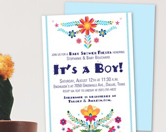 Baby Shower Fiesta Invitation, Fiesta Shower, Baby Shower Invite, Mexican Fiesta, Baby Boy, Baby Girl, Bridal Shower Fiesta, Printable