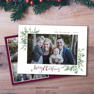 Familienfoto Weihnachtskarte, Foto Weihnachtskarten, Weihnachtskarte, Frohe Weihnachten, Benutzerdefinierte Weihnachtskarten, Aquarellkarten, druckbare Karte