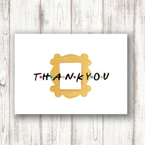 DIGITAL Only Friends Thank You Karten, FRIENDS Thank You, Thank You Notes, Friends Themed Shower, Friends TV Show, druckbar