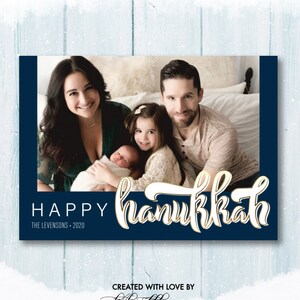 Carte photo Hanukkah, carte Hanoukka personnalisée, carte Hanukkah heureuse, carte photo de famille, carte photo de vacances, vacances Covide, 2020 Hanukkah Card