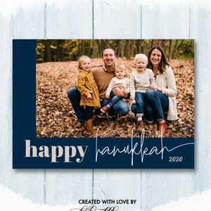 Carte photo Hanukkah, carte Hanoukka personnalisée, carte Hanukkah heureuse, carte photo de famille, carte photo de vacances, vacances Covide, 2020 Hanukkah Card