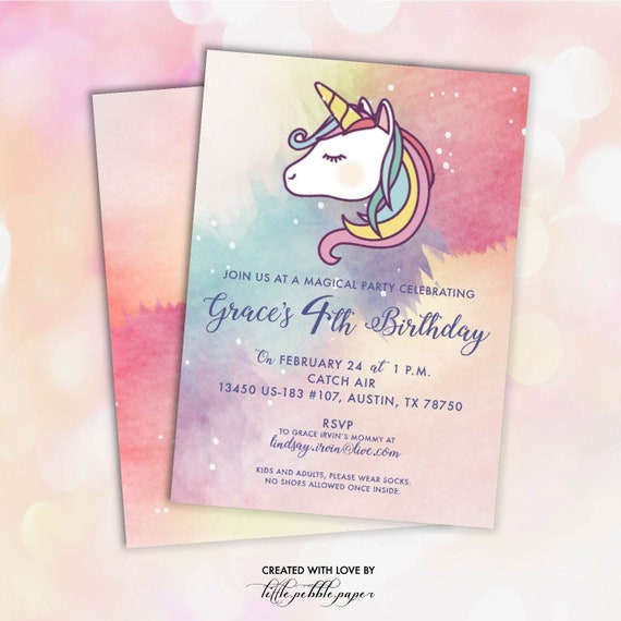Unicorn 2024 invitation card