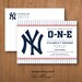 Yankees Birthday Invitation New York Yankees Invite Baseball - Etsy