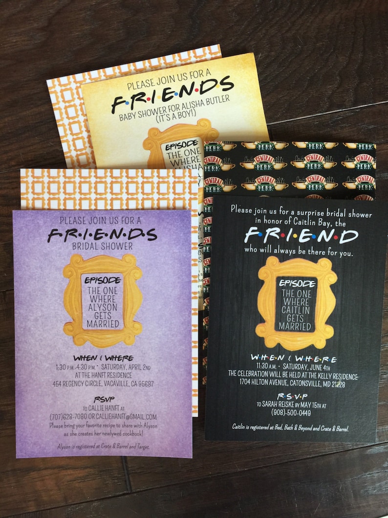 FRIENDS TV Show Trivia Bridal Shower Game FRIENDS Trivia Quiz  Etsy