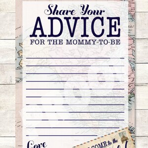 Bienvenidos al Baby Shower Mundial, Consejos para mamá Imprimibles, Consejos para la tarjeta Mommy to Be, Around the World Shower, Bienvenidos al mundo