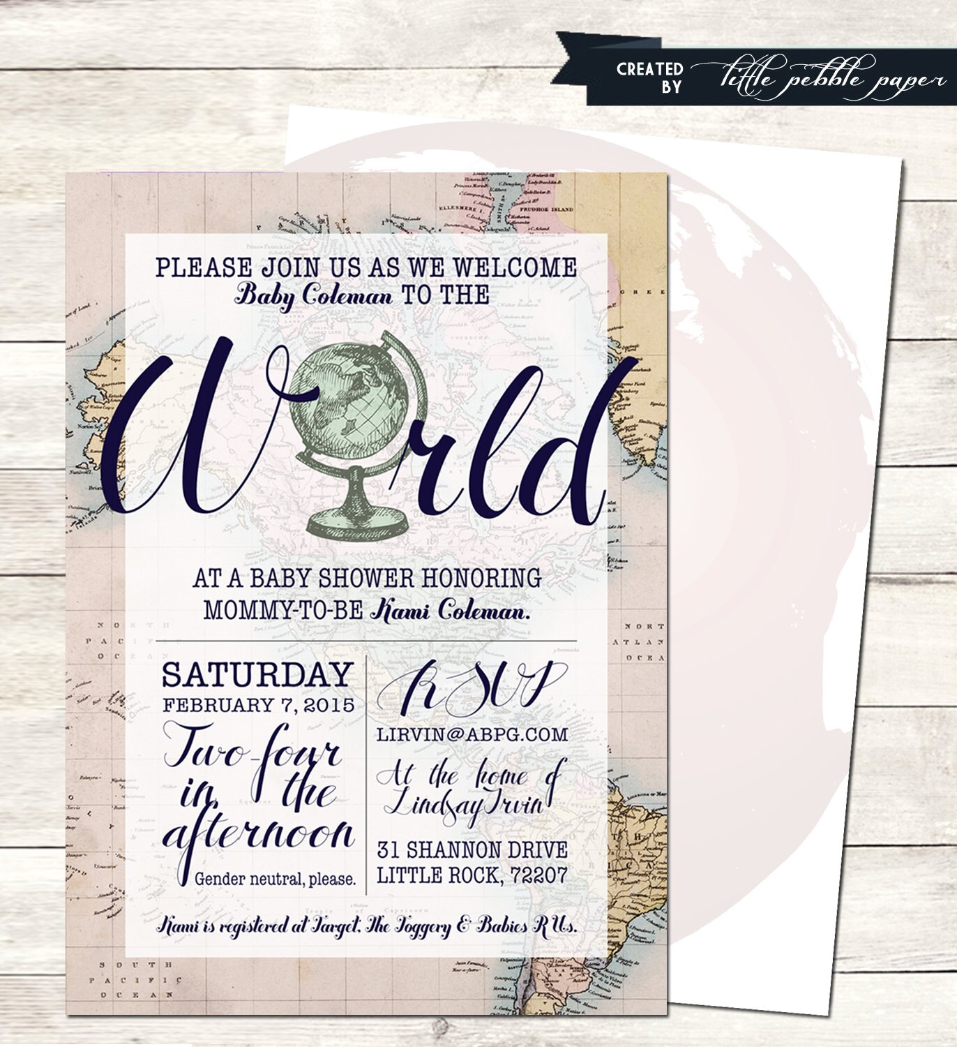 Welcome to the World Baby Shower Invitation Printable Baby Girl
