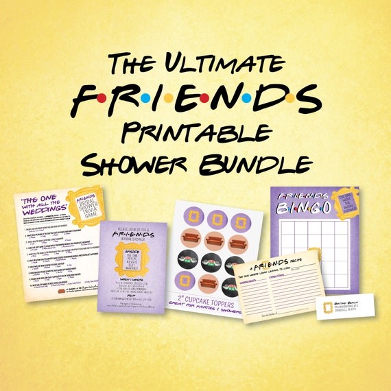 Friends Bridal Shower Bundle Friends Themed Shower Games Etsy