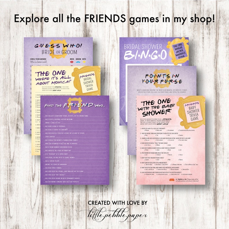 FRIENDS Digital Bridal Shower Invitation FRIENDS Bridal Etsy