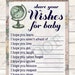 Wishes for Baby Shower Game Printable, Welcome to the World Baby Shower, Wishes Shower Activity, Around the World, Globe, Travel Theme 