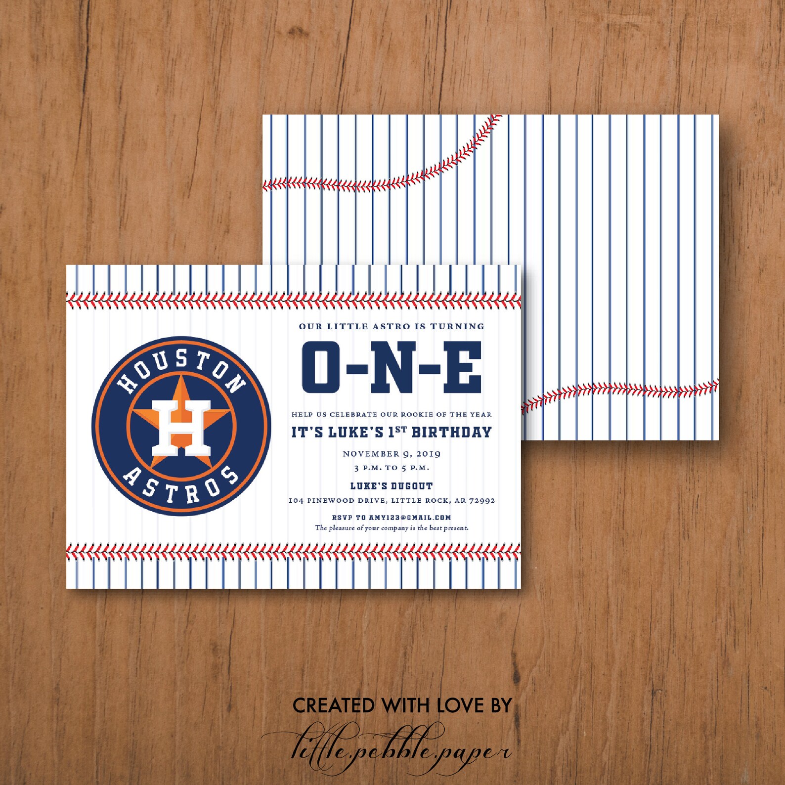 Houston Astros Birthday Invitation Astros Baseball Invite Etsy
