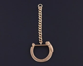 Vintage Charm Holder Pendant of 18k Gold