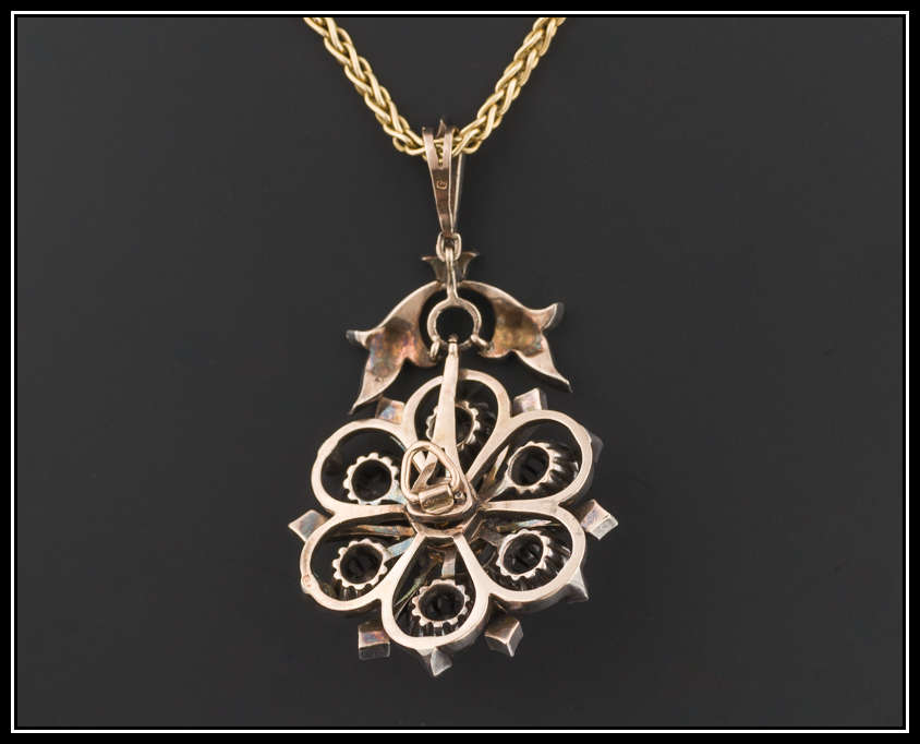 Antique Victorian Diamond Pendant or Necklace Antique Silver | Etsy