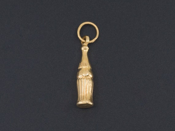 Cola Bottle Charm | 14k Gold Cola Bottle Charm | 1