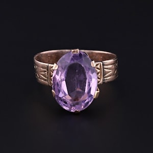 Antique Amethyst Ring of 9ct Gold image 1