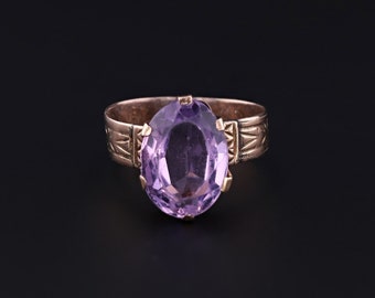 Antique Amethyst Ring of 9ct Gold