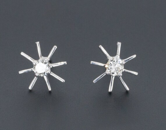 Star Earrings | Vintage Diamond Star Earrings | Di