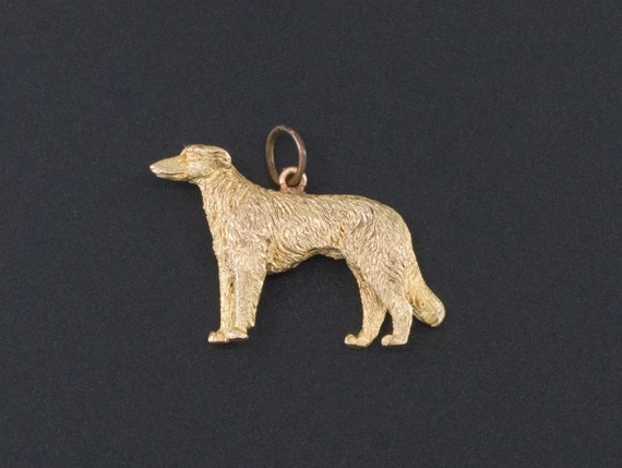 Borzoi Dog Charm | 14k Gold Charm | Dog Lover Char
