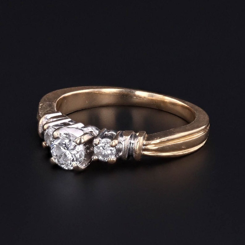 Vintage Diamond Engagement Ring of 14k Gold image 2