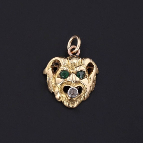 Victorian Gargoyle Charm of 18k Gold - image 1