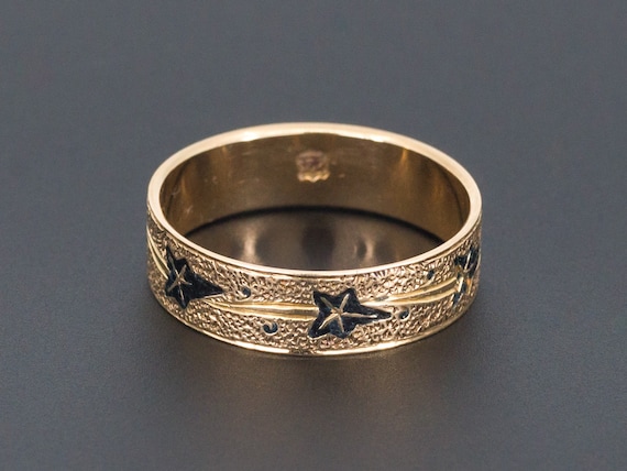 Antique 14k Gold Ivy Band | Antique Gold Band | Ta