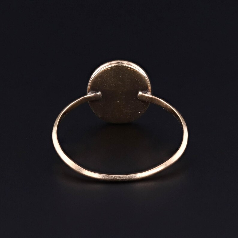 The reverse of our antique mourning ring.