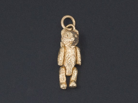 Teddy Bear Charm | 14k Gold Teddy Bear Charm | 14k