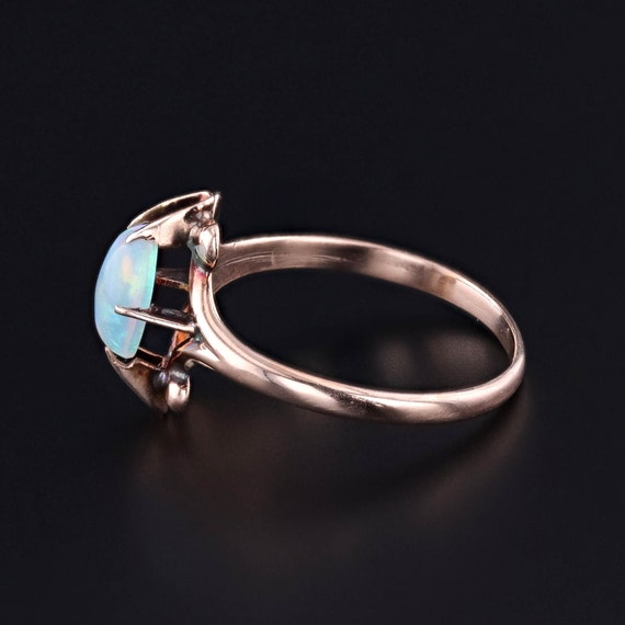 Antique Opal Ring of 10k Gold - image 3