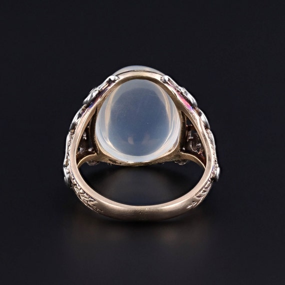 Antique Moonstone Ring of 14k Gold - image 4