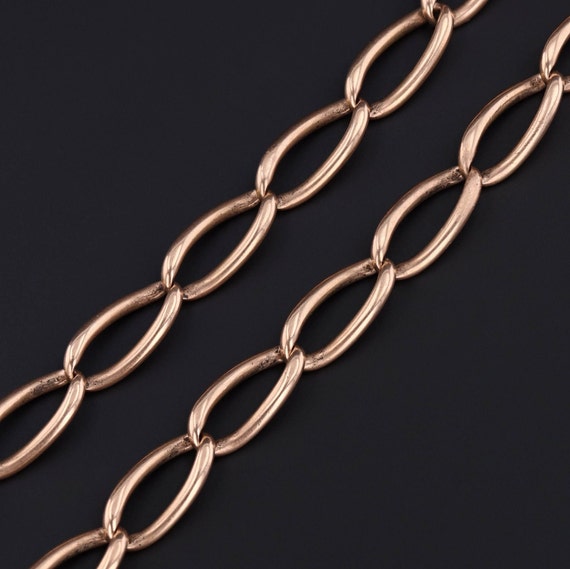 Antique Watch Chain Necklace of 14k Gold - image 2