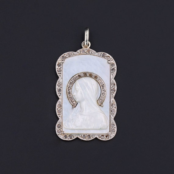 Mother Mary Pendant Vintage Blessed 