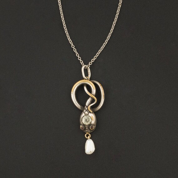 Antique Snake Pendant Necklace | Antique Snake Pen