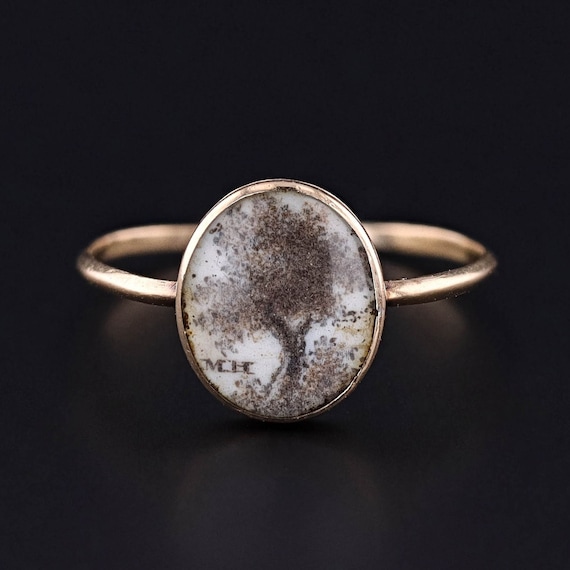 Antique Rock Crystal Tree of Life Ring