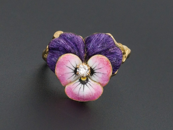 Pansy Ring | Antique Pansy Ring | Pin Conversion R