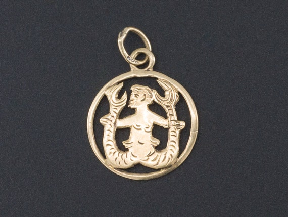 Gold Charm | 14k Gold Charm | Triton Charm | Ocean