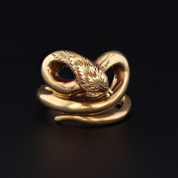 Snake Ring | 18k Gold Snake Ring | Vintage Snake R