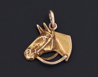 Antique Horse Conversion Pendant of 10k Gold