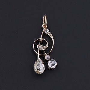 Antique Rose Cut Diamond Pendant