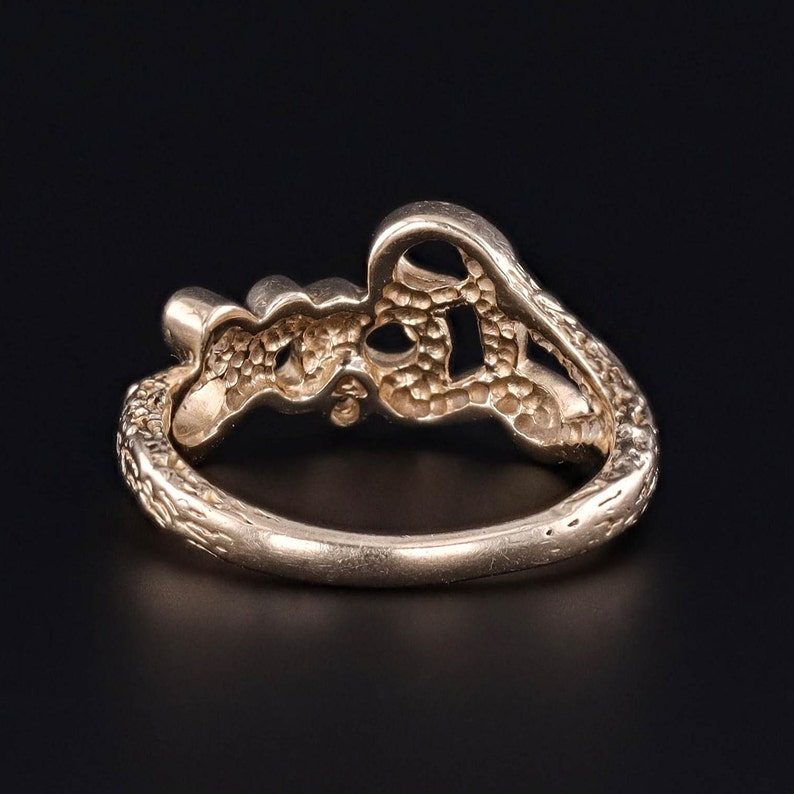 Vintage Diamond Love Ring of 14k Gold image 4