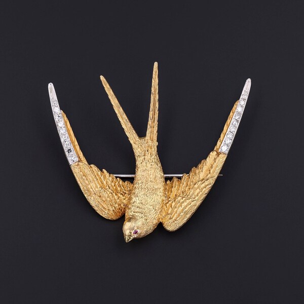 Singing Swallow Brooch main image 1