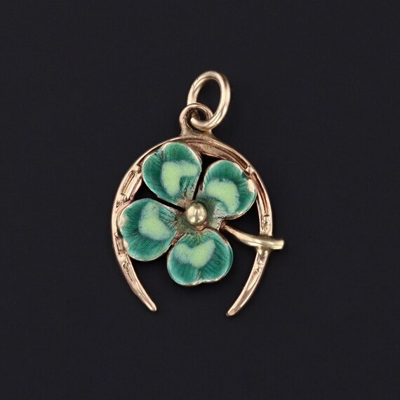 Clover Charm | Antique Clover Charm | 14k Gold Cha