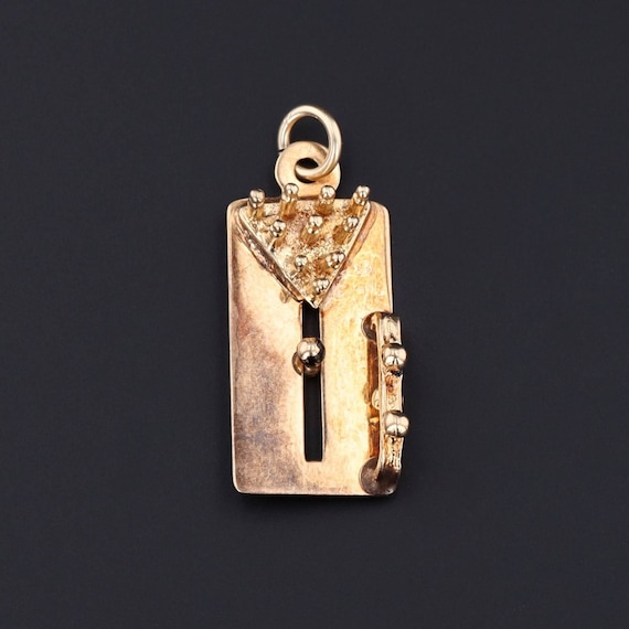 Vintage Moveable Bowling Charm of 14k Gold - image 1