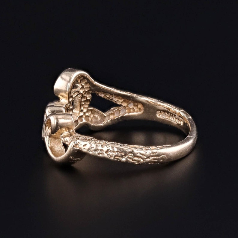 Vintage Diamond Love Ring of 14k Gold image 3