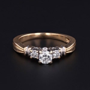 Vintage Diamond Engagement Ring of 14k Gold image 1