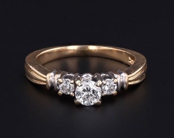 Vintage Diamond Engagement Ring of 14k Gold