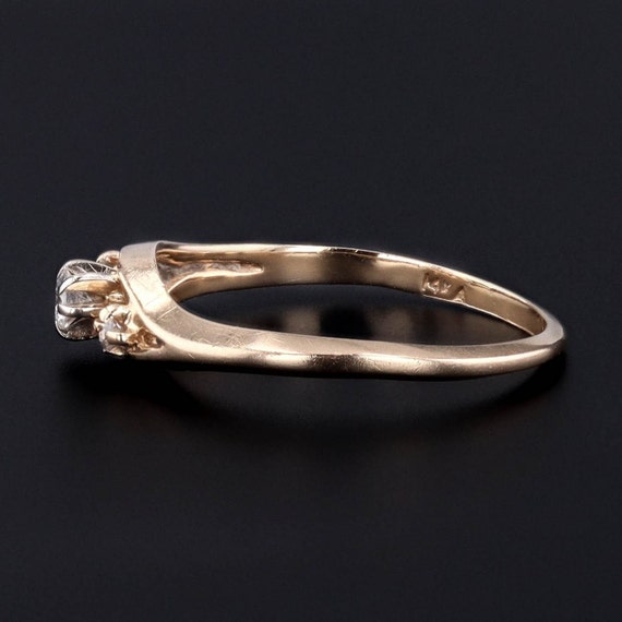 Vintage Diamond Ring of 14k Gold - image 3