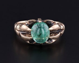 Antiker Smaragdring aus 585er Gelbgold