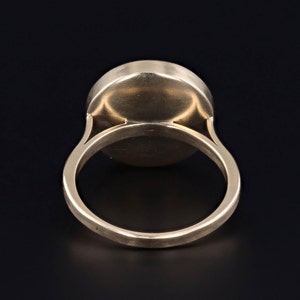 Georgian Hand Painted Dove Conversion Ring of 14k Gold image 4
